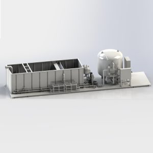 一种撬装式可自动反冲洗的具有硼处理能力的压裂返...